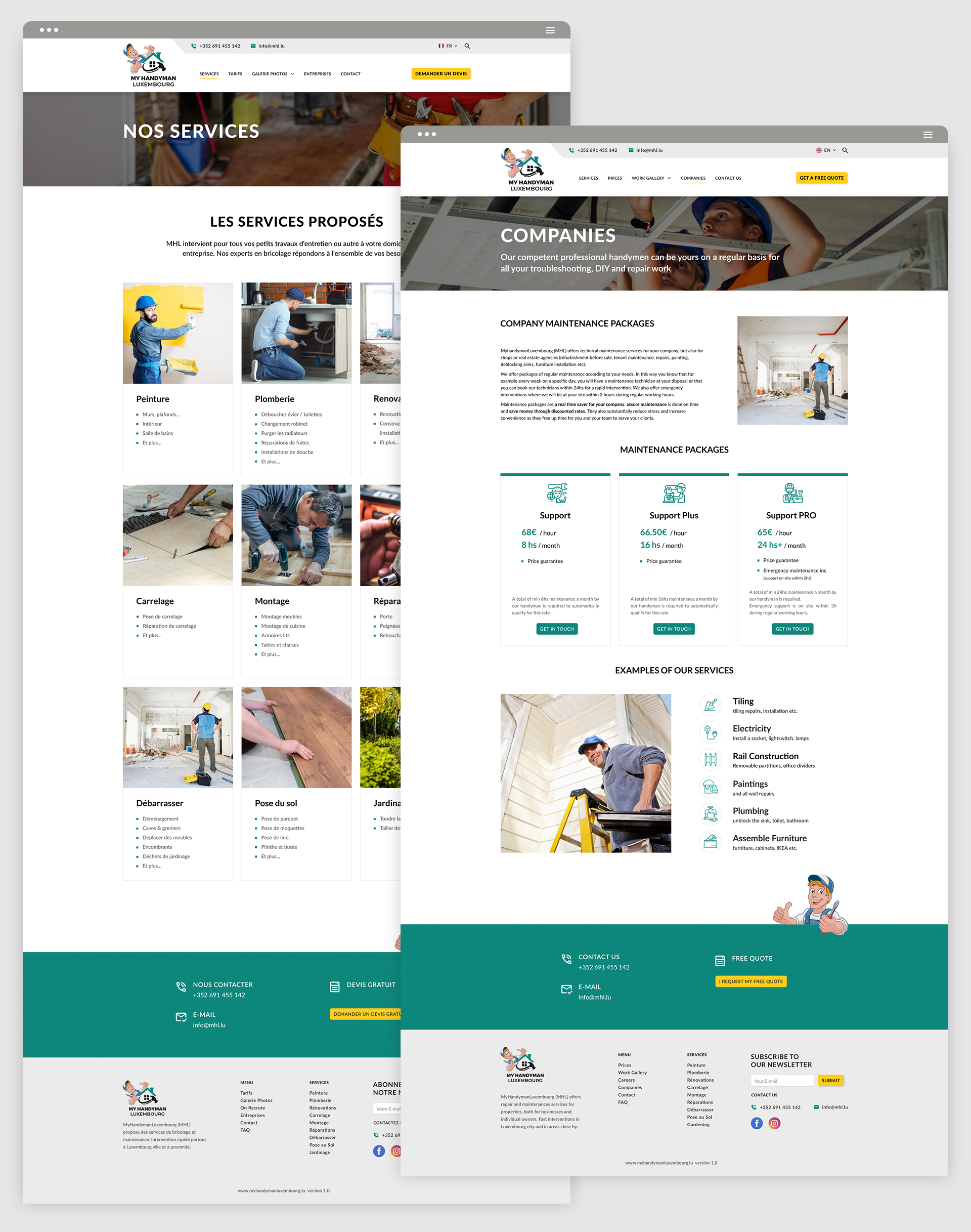 My Handyman Luxembourg website design