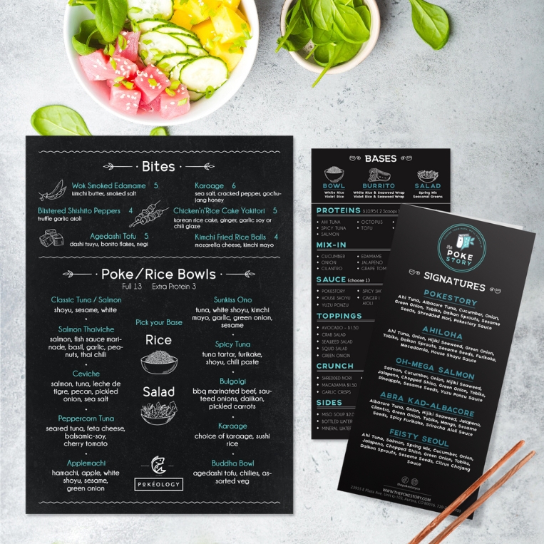 Menu design and mobile app for the restaurant